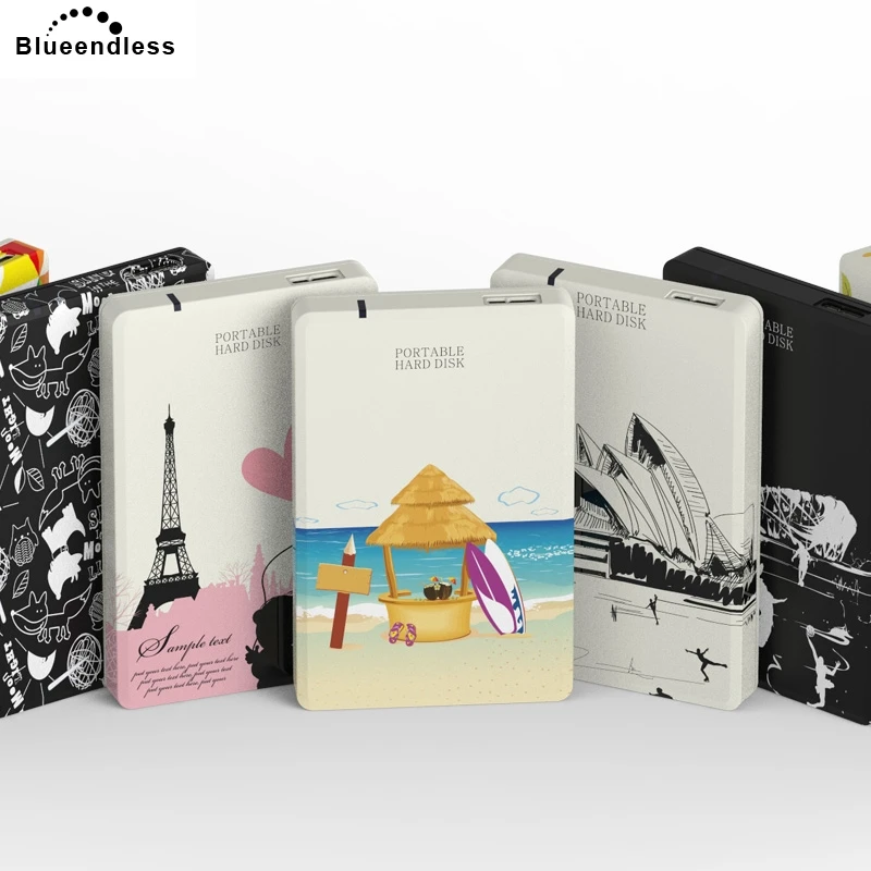 Blueendless 2018 HDD USB жесткий диск ультратонкий Lover пластик 320 Гб/500 Гб/750 Гб/для Mac внешний