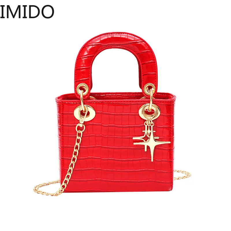 

Elegant Female Crocodile Pattern Tote Bag 2019 New Quality PU Leather Women's Designer Handbag Chain Shoulder Messenger Bags