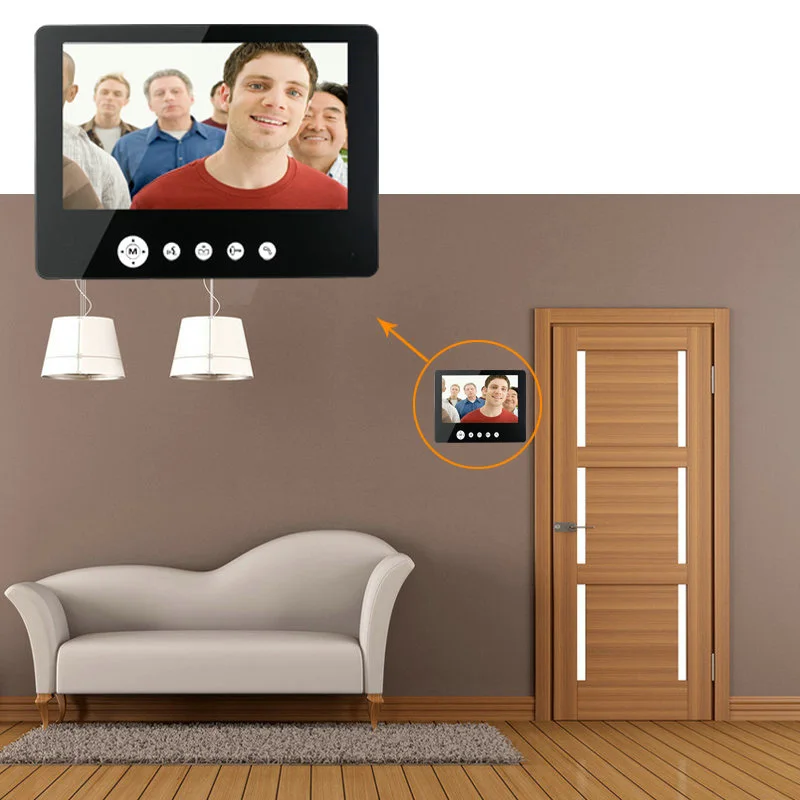 Система дверного звонка Mountainone 900TVL 9 дюймовый монитор видеодомофон с
