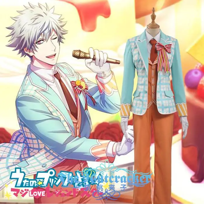 Аниме! Uta no Purinsu Sama Sweet Cafe Live Kurosaki Ranmaru sj униформа косплей костюм Готический