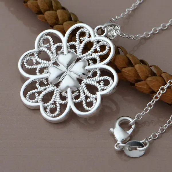 

wholesale High quality silver Fashion jewelry chains necklace pendant WN-1073