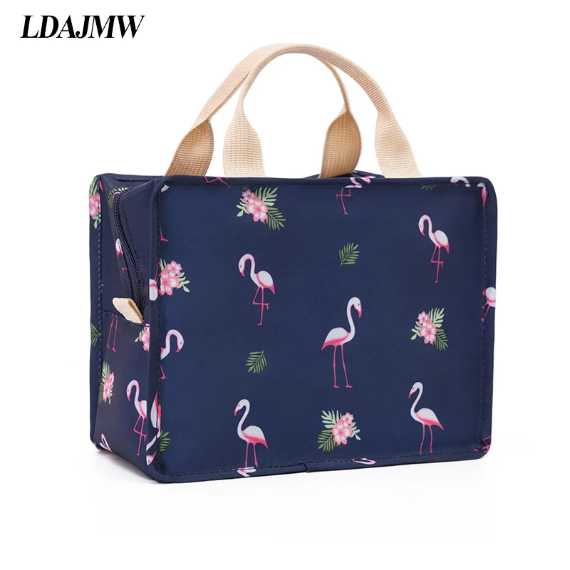 

LDAJMW Thermal Insulated Tote Food Drink Storage Bag Organizer For Cooler Lunch Box Picnic Camping with Handle Student bag