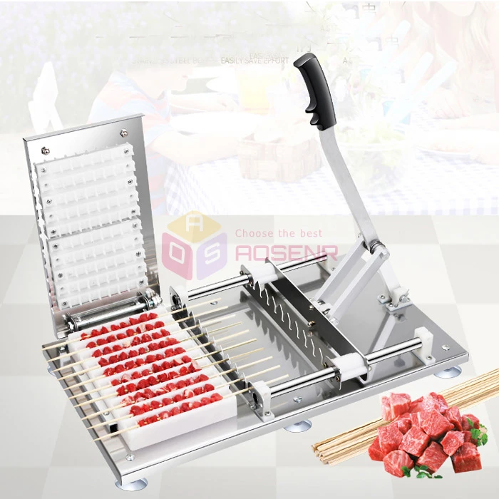 ステンレス鋼マニュアルdonerケバブ肉串マシン肉ストリングマシンマトンサテストリング製造機 Skewers Aliexpress