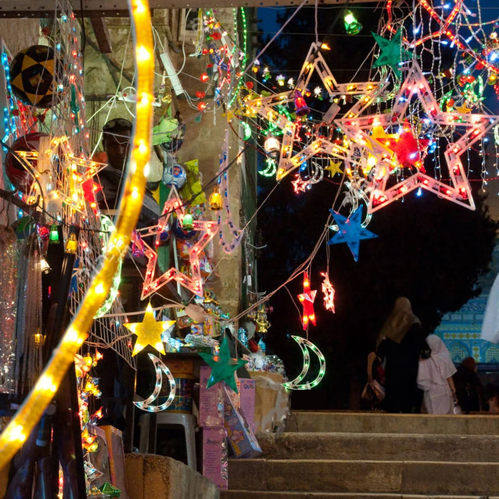 

QIFU EID MUBARAK String Light Ramadan Decor for Home Ramadan and EID Decorations Islam Islamic Muslim Party Decor Ramadan Kareem