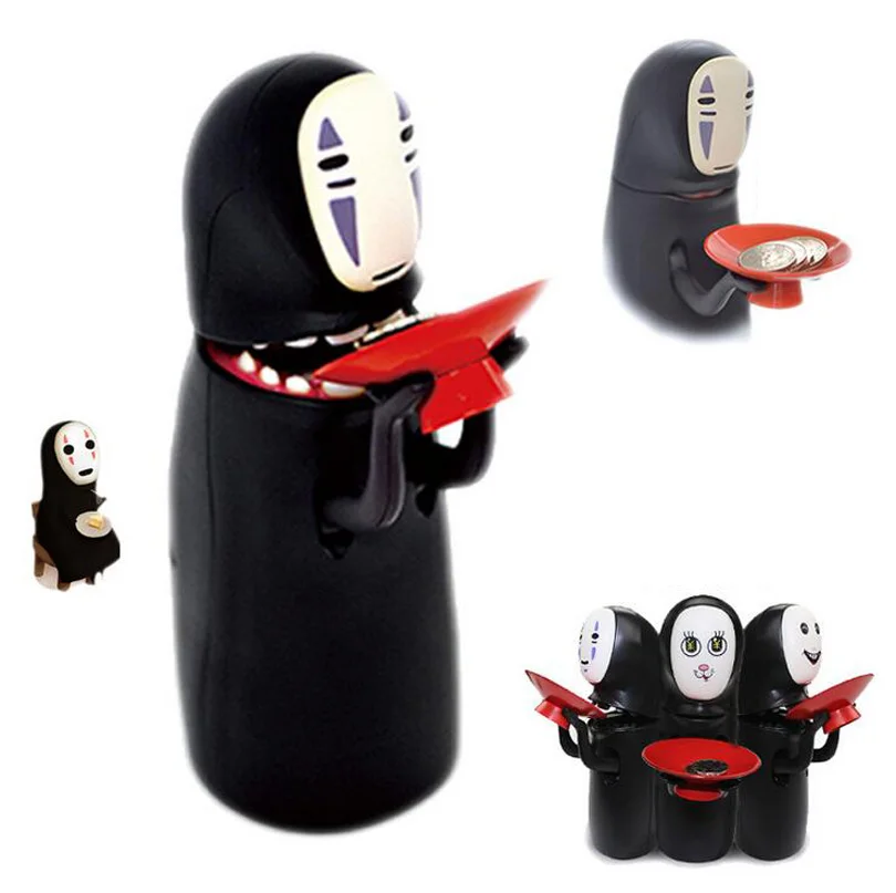  Spirited Away No Face Man Coin Bank spirited away no face piggy bank Automatic Eaten Swallow Money 
