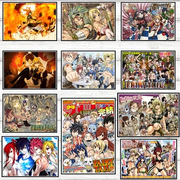 

Fairy Tail Coated paper poster Good Quality Wall Poster Home decoration Wall Sticker For Bedroom 42*30cm