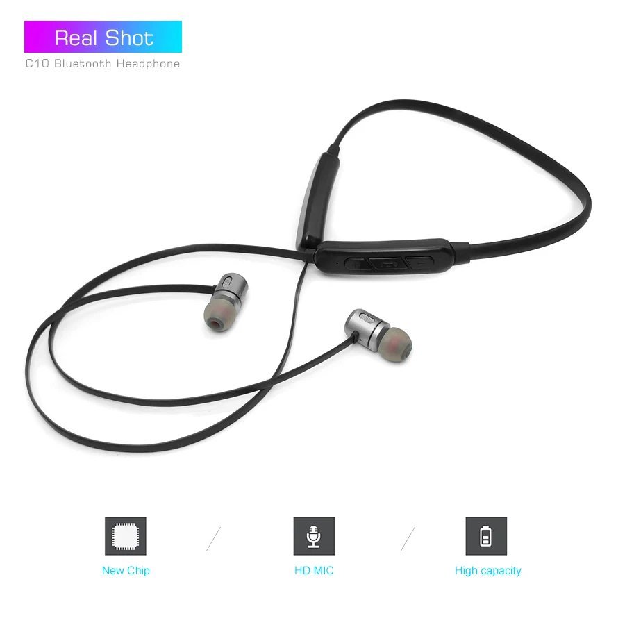 Magnetic Wireless Headphone Sports Bluetooth Earphones Headphones Handsfree Neckband Cordless Headset With Mic For Phone