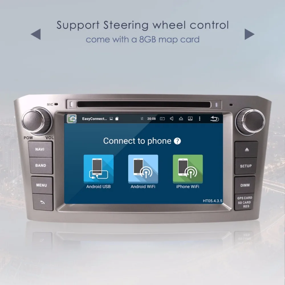 Автомагнитола 2 din на Android 10 0 4 + 32 ГБ DVD плеер для Toyota Avensis 2002 2008 головное устройство