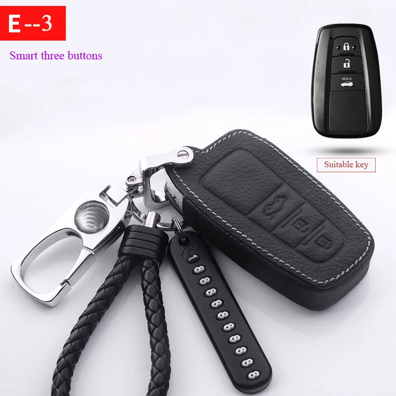 

Car Key Rings protect Fit Toyota RAV4 PRADO Highlander COROLLA Camry Prius Reiz CROWN yaris Key Case For Car Protective shell