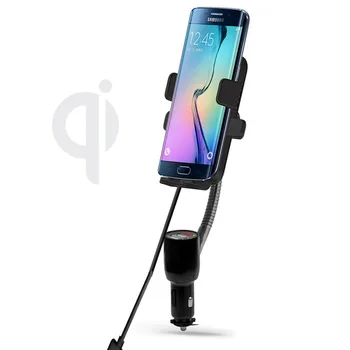 

Mobile Phone Holder Mount Qi Cigarette Lighter Car Charger Multifunction Universal Fast Dual USB Charger Wireless Charging
