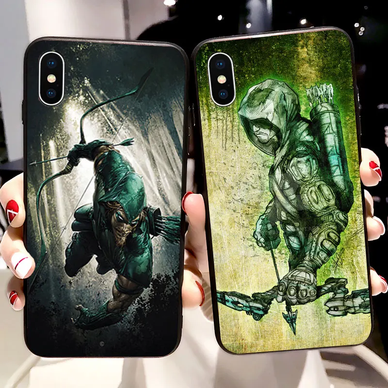 

Cartoon Justice League Green Arrow Case Soft Silicone Phone Case For Samsung a5 j5 2017 a8 2018 Cover Fundas Coque