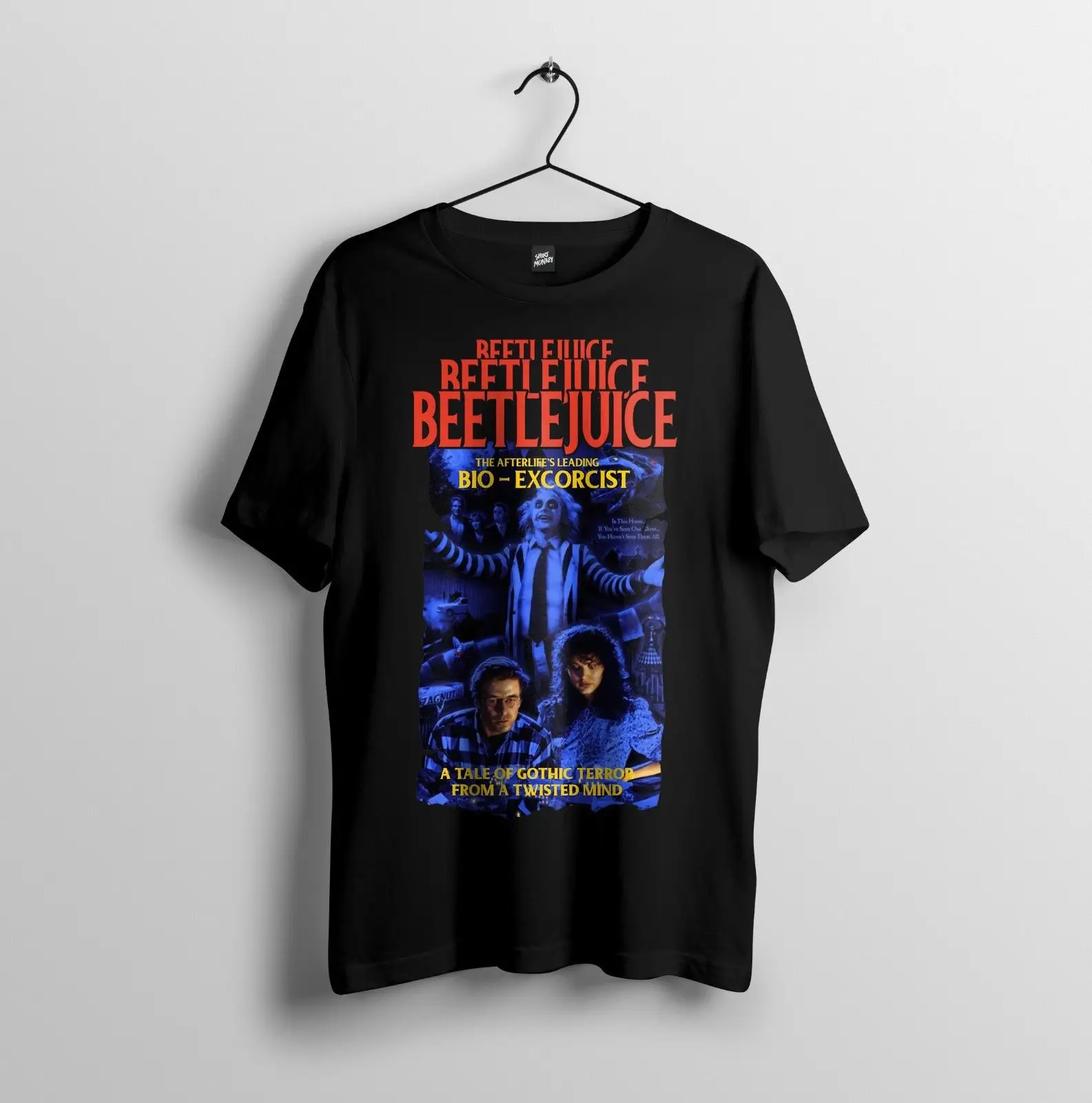 Beetlejuice, Tim Burton, Bio Exorcist, Мужская футболка унисекс на Хэллоуин, S-3XL, простая хлопковая футболка с короткими рукавами, топ, футболка