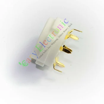 

Wholesale and retail 8pcs 8PIN PCB MOUNT Gold CERAMICS VACCUM TUBE SOCKET 6L6 EL34 KT88 6550 6SN7 DIY free shipping