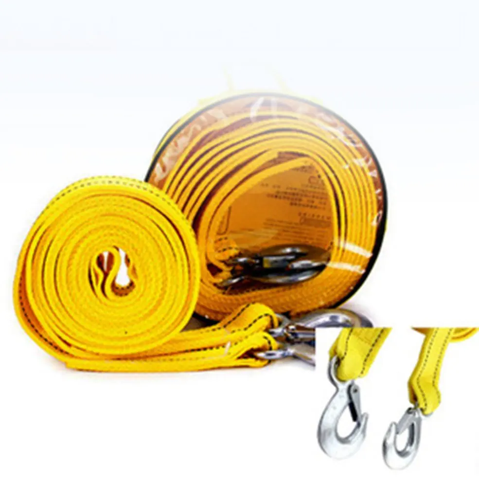 البوليستر سيارة الجر حبل سيارة السلامة الطوارئ مقطورة مع سيارة حبل للسحب