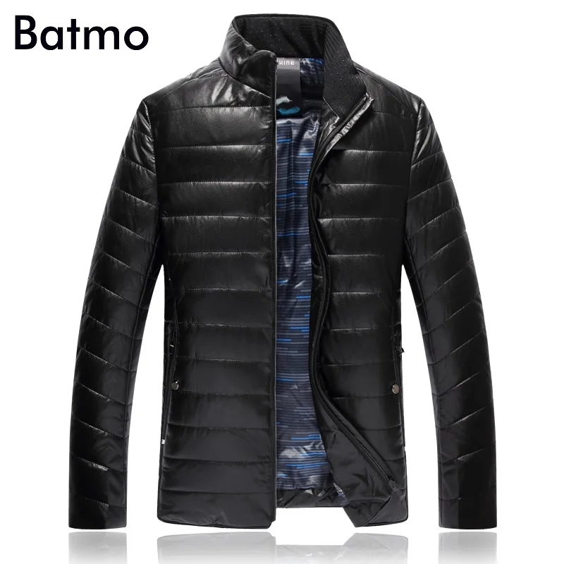 Batmo новое поступление Зима высокого качества PU винно-красные повседневные мужские парки, зимняя мужская куртка, большие размеры XXL-8XL 7716P175