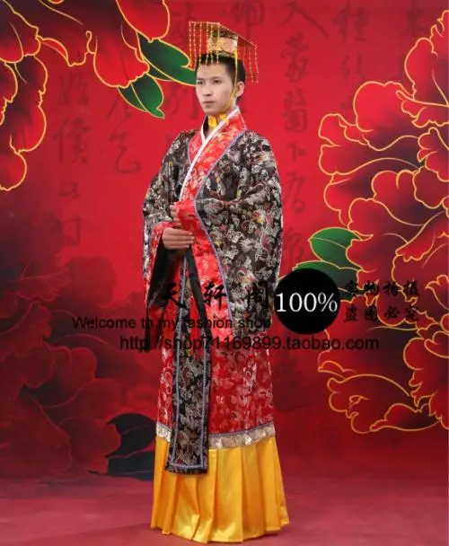 Китайский древний костюм Мужской Hanfu золото Тан Костюм Танг династии император сценические костюмы Hanfu Костюм Танг восточные костюмы