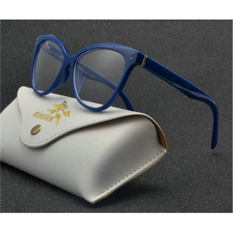 Новые женские солнцезащитные очки с переходом, меняющие цвет, женские ретро очки для близорукости, оптические очки, модные очки NX - Цвет оправы: blue-150