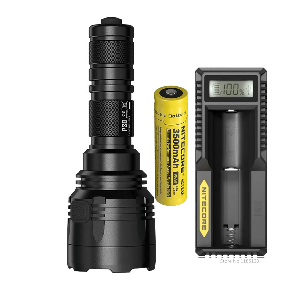 

NITECORE P30 Outdoor Flashlight CREE XP-L HI V3 LED max 1000 lumen beam distance 618 meter 5 working mode handheld search torch