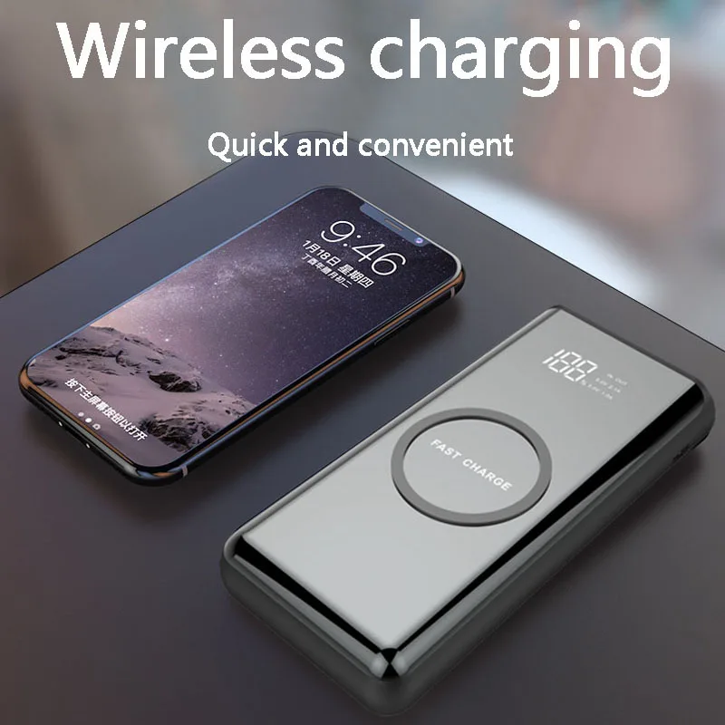 Wireless charging Power Bank External Battery 10000mAh Portable Mobile Backup Bank Charger for iPhone 8 8Plus X For Samsung S9 Wireless charging Power Bank External Battery 10000mAh Portable Mobile Backup Bank Charger for iPhone 8 8Plus X For Samsung S9