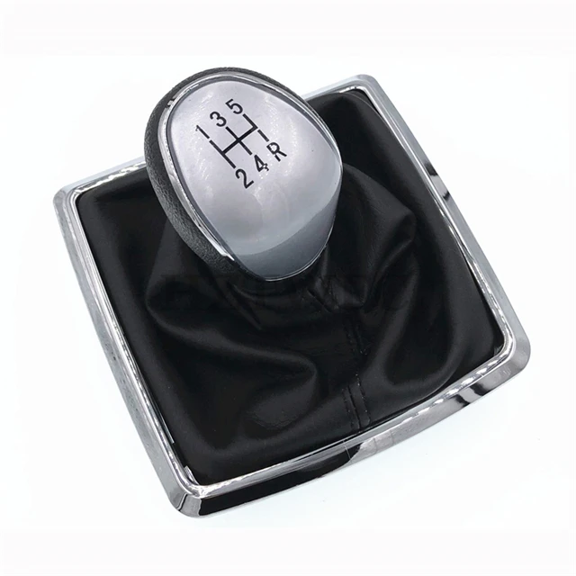 

5 Speed Manual Car Gear Shift Knob Pen With Leather Boot For Ford Focus 2 MK2 2005 2006 2007 2008 2010 2011 2012