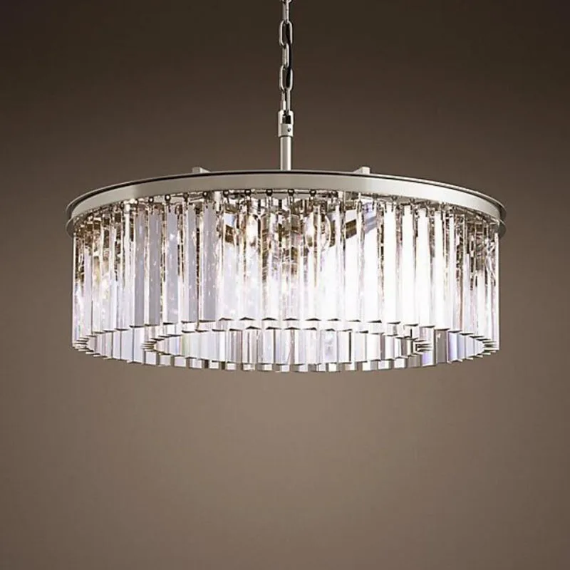 

New Style Crystal Chandelier Lighting Fixture Luxury Round chrome body Crystal Chandelier Living Room lighting