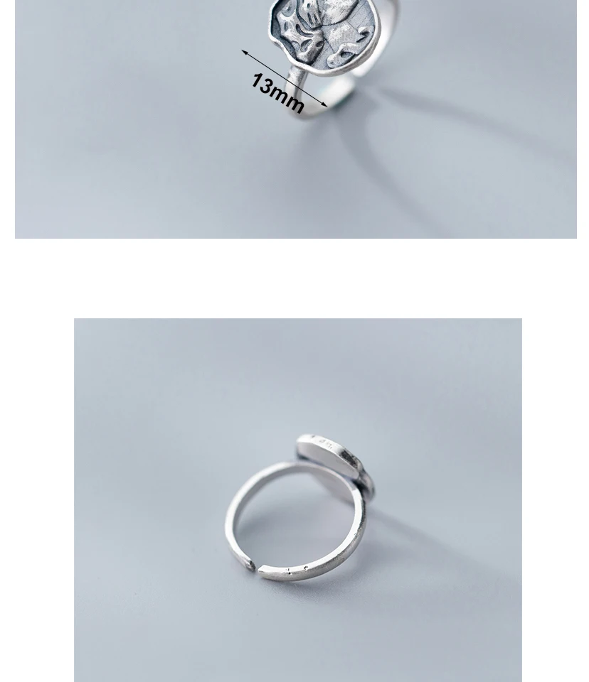 New Arrivals Vintage Coin Rings For Women 925 Sterling Silver Retro Style Abstract Portrait Finger Rings Fasion Jewellery 2019 (4)