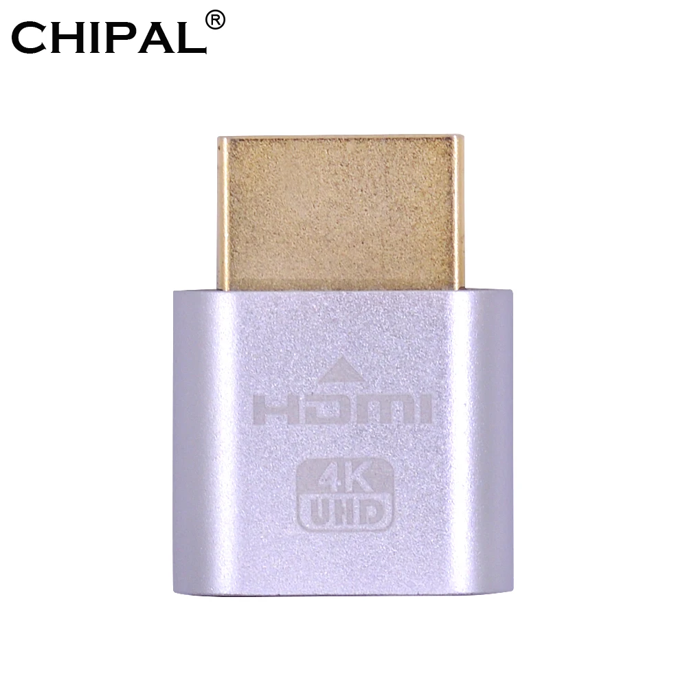 

CHIPAL Silver VGA HDMI Dummy Plug DDC EDID Display Cheat Virtual Emulator Adapter Support 1920x1080P For Video Card BTC Miner