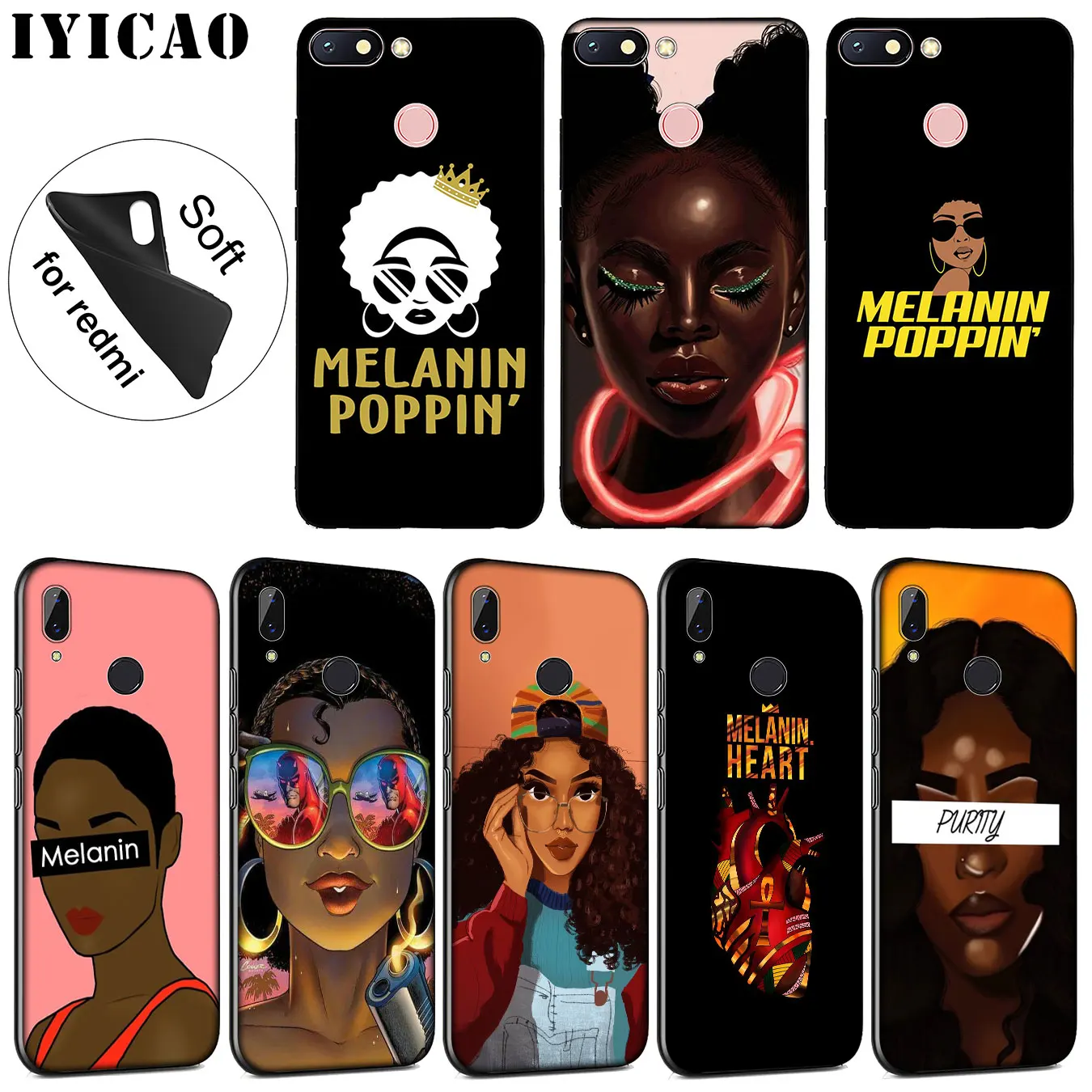 Мягкий силиконовый чехол для телефона IYICAO 2bunz Melanin Poppin Xiaomi Redmi K30 K20 8A 7A 6A 5A S2 GO Note 8 8T 7