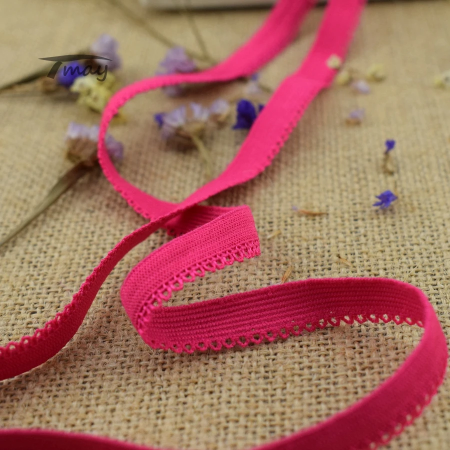 

#1374 Flat Edge Elastic Bands elastic rubber band for Pants Bras Lingerie 8yards/lot Stretch Lace Trim DIY Sewing Appliques