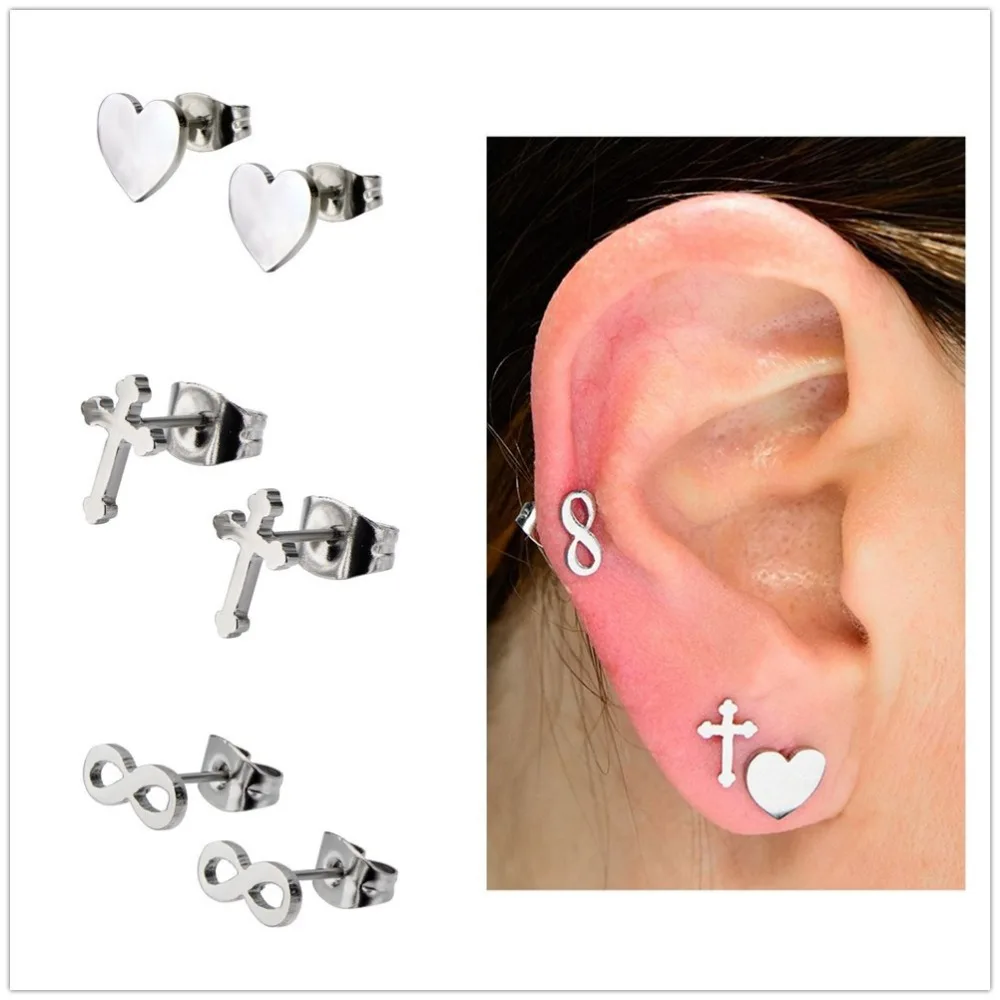 

Fashion Bohemian Vintage Earrings Jewelry Cute Steel Geometric Round Stainless Steel Stud Earring Best Gift for Women Girl