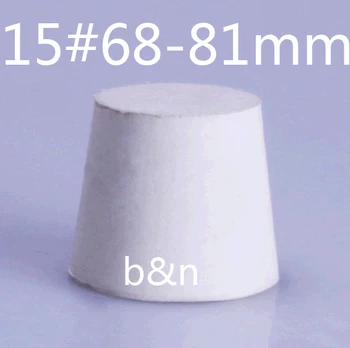 

15#68-81mm Flask plug Tube laboratory test tube stopper The white rubber closing sealing plug