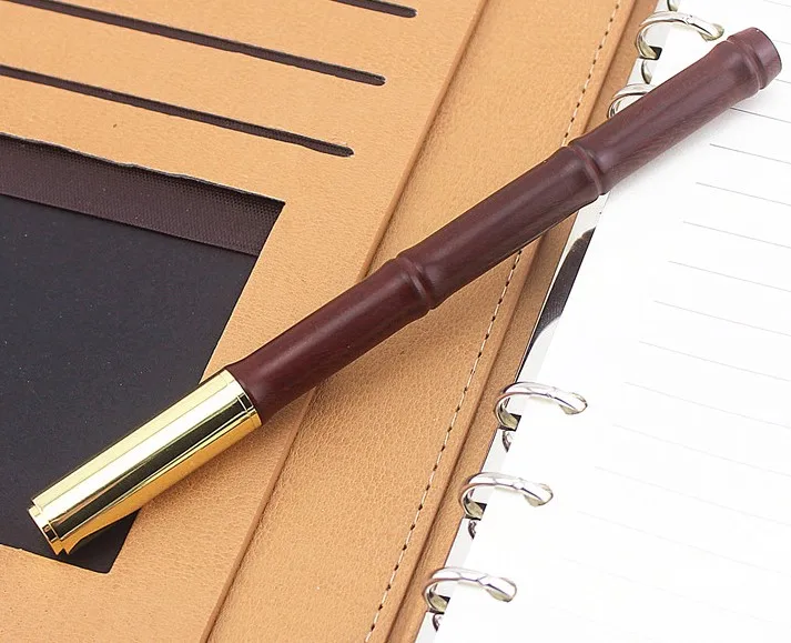 Роскошные подарки для письма деревянная+ металлическая шариковая ручка 0,5 мм черные чернила для офиса школы канцелярские принадлежности шариковая авторучка для письма - Цвет: W