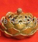 

Fancy Chinese bronze copper lotus incense Statue