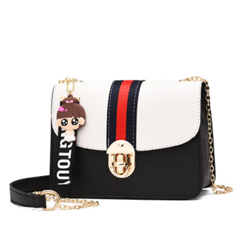 

spring and summer new women's bag Korean version of the fashion simple small square bag cool shoulder shoulder Messenger bag