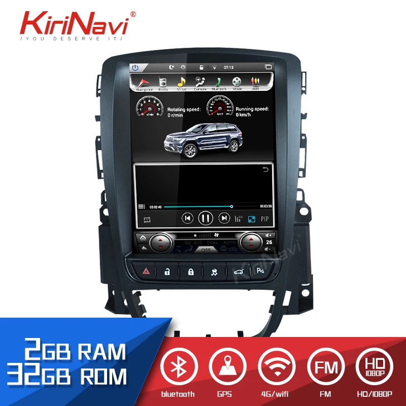 

KiriNavi Vertical Screen Tesla Style Android 8.1 10.4'' Car Radio GPS Navigation For Opel ASTRA J Buic Car Multimedia Dvd Player