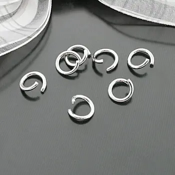 

(27695)50g,about 250PCS 8x1.2MM Stainless steel color Iron High Quality Jump Rings Diy Jewelry Findings Accessories Wholesale