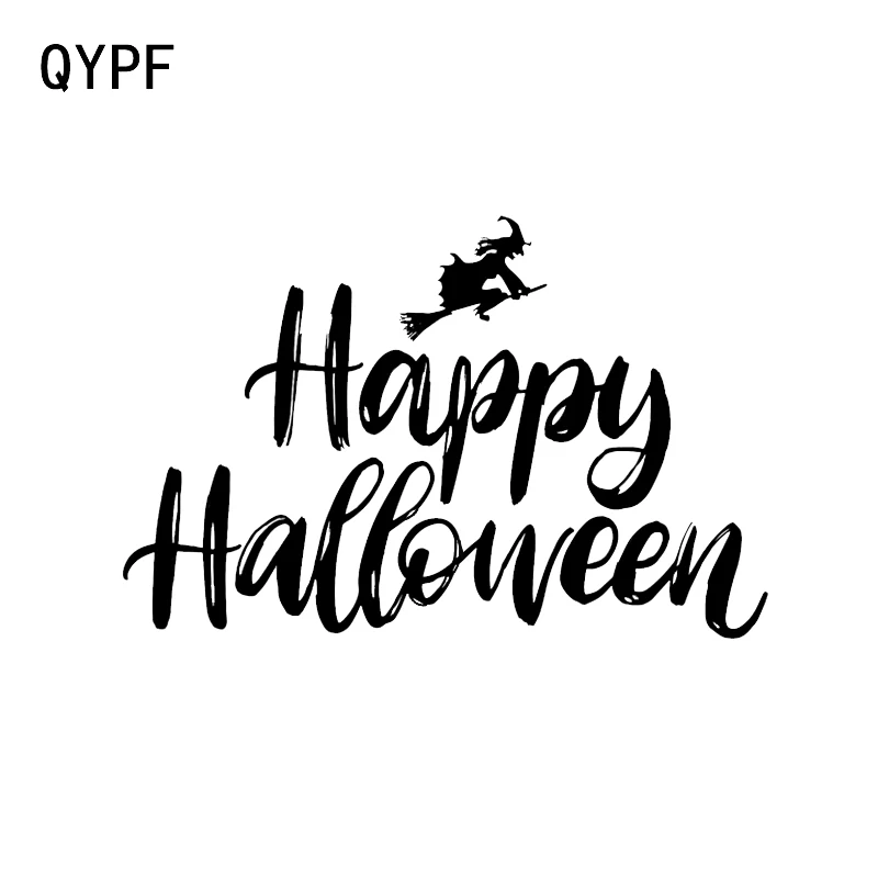 

QYPF 14.9*9.8 Interesting Halloween Happy Decor Car Sticker Personalized Accessories Vinyl C16-2356
