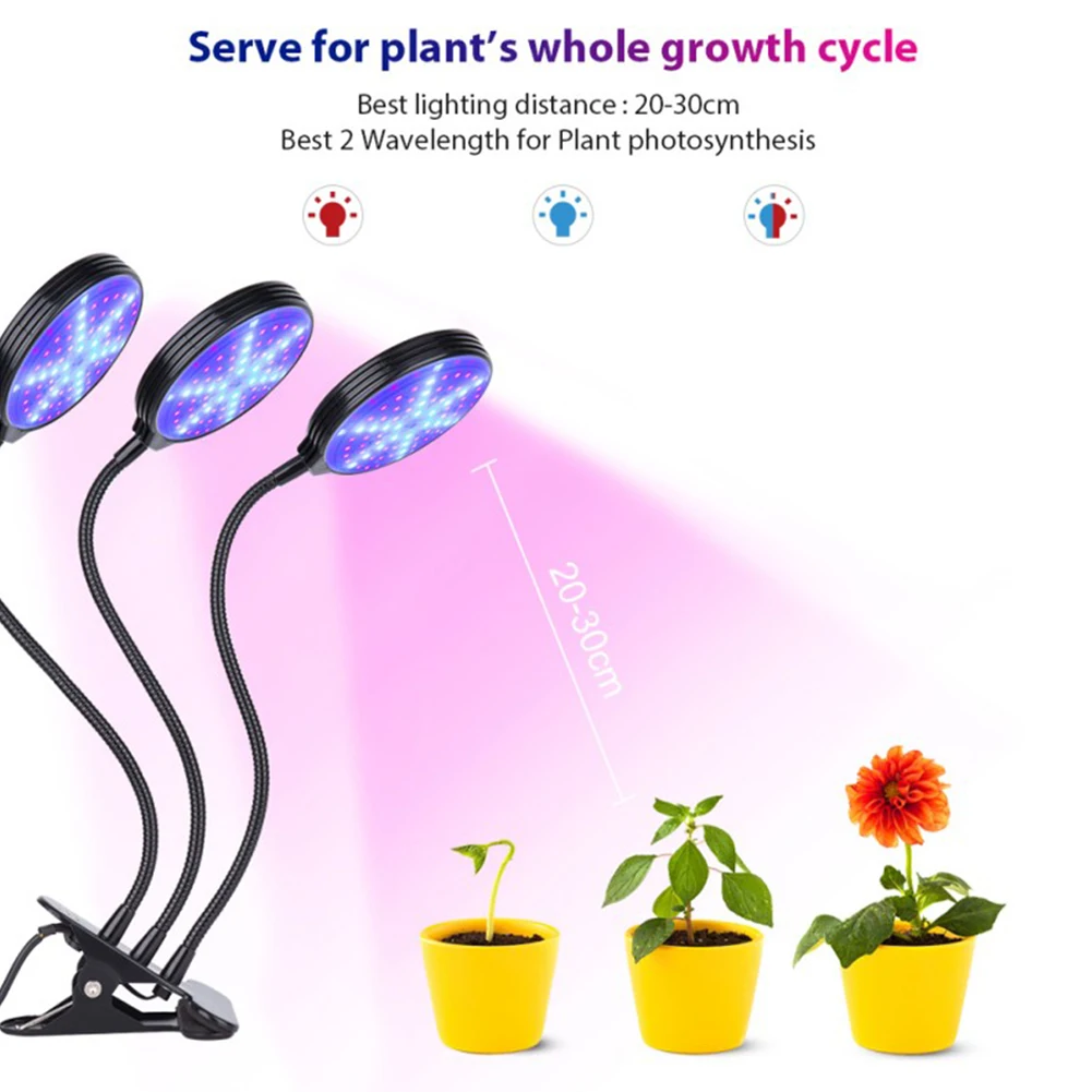 

Indoor Useful Clip Fill Lamp USB Interface Multifunctional Dimming Round Adjustable Plant Growing Light Outdoor Waterproof 78LED