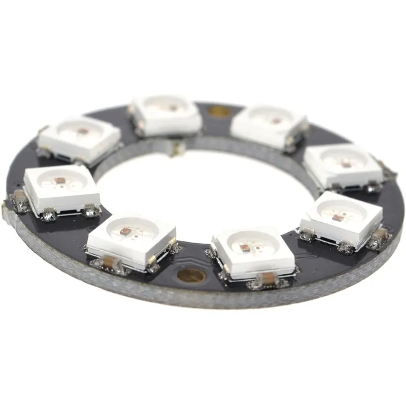 Фото Кольцесветодиодный Светодиодная лампа RGB, 8 бит, s WS2812 5050 RGB, светодиодная кольцевая лампа со встроенными драйверами №5