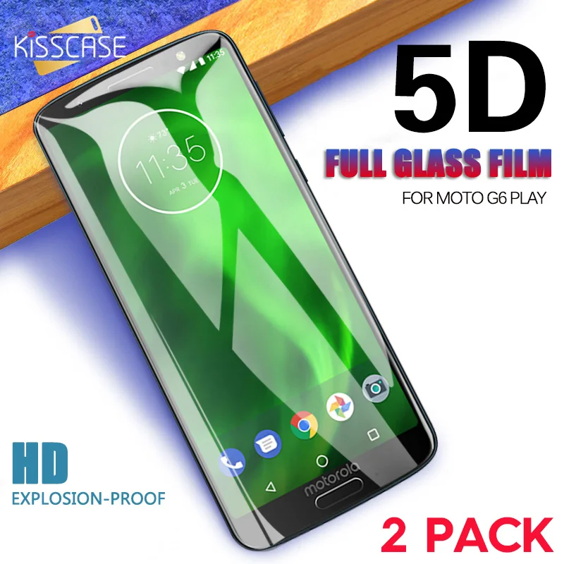 Защитная пленка для экрана KISSCASE 5D Moto G6 Play P30 Note полное покрытие закаленное стекло
