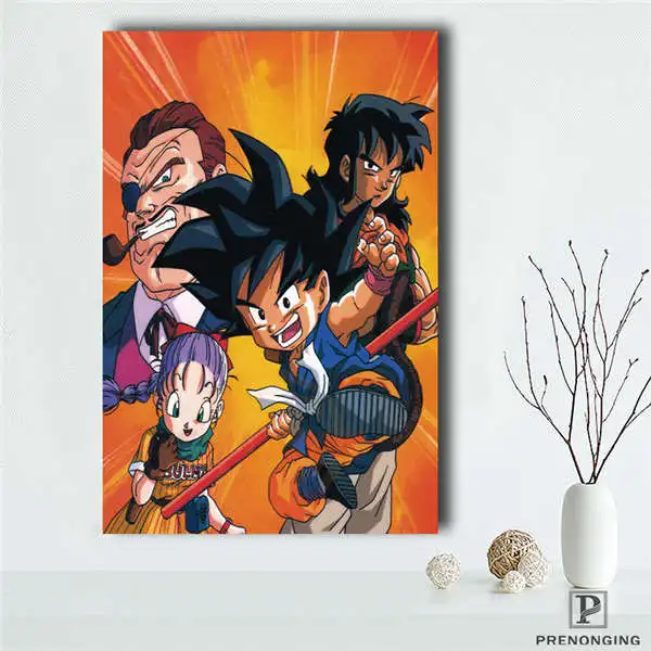 Съемная Фреска домашний декор es плакат топ продаж Dragon Ball Z Гоку аниме плакат#190114s07 - Цвет: Темный хаки