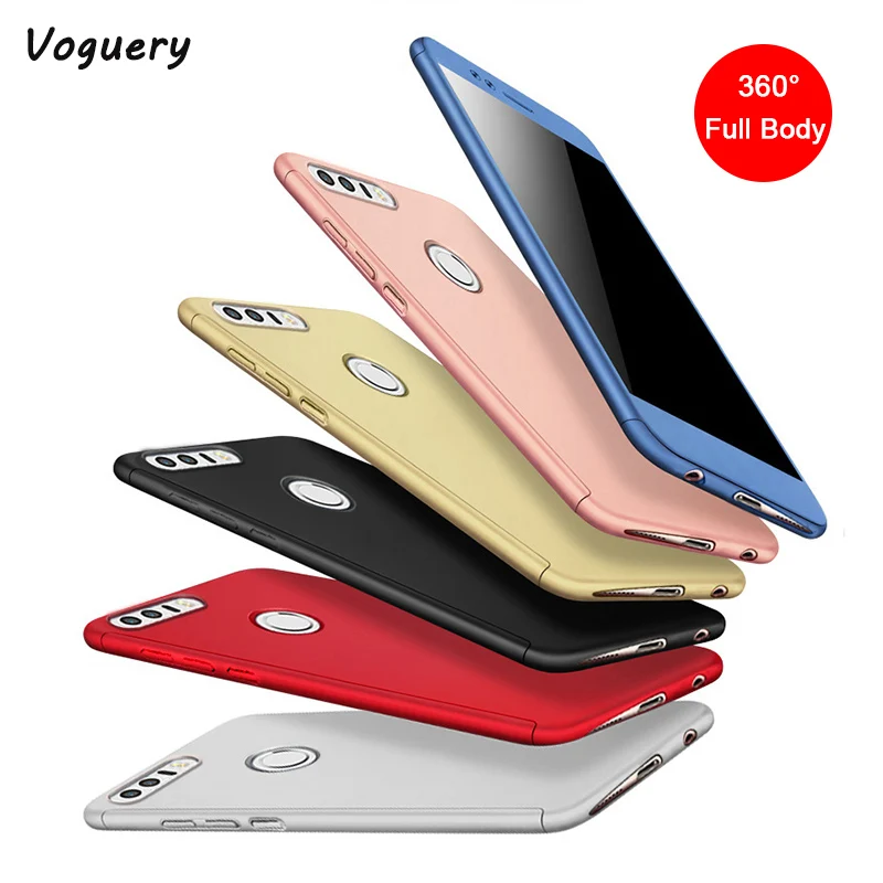 

Honor 8 Case 360 Degree Full Body Cover for Huawei Honor 8 Matte Finish Phone Shell with Tempered Glass Screen Protector Fundas