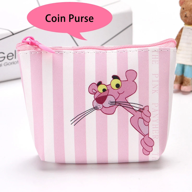 Розовая пантера портмоне Водонепроницаемый мини сумка для хранения монет Симпатичные наушники Органайзер на молнии мультфильм ключ сумка для хранения