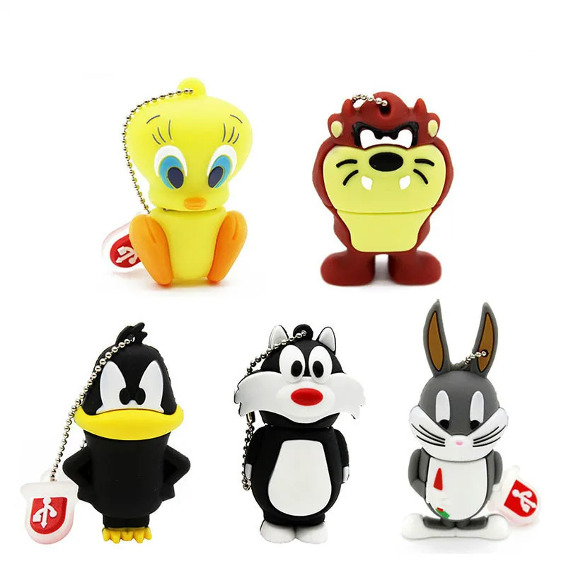 Usb флеш-накопитель Looney tung 32 Гб Флешка 16 ГБ 8 ГБ 4 ГБ жуки Банни Даффи Дак мультфильм Горячая продажа животное ручка накопитель usb 2,0