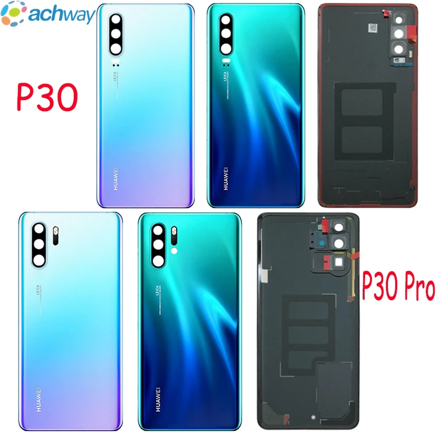 

Huawei P30 Back Battery Cover ELE L09 L29 Rear Glass Door Housing Case For Huawei P30 Pro Battery Cover With Camera Lens VOG L04