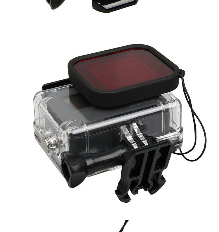 Водонепроницаемый Чехол, красный фильтр для дайвинга, объектив для дайвинга, подводный фильтр для объектива, протектор для Go pro Hero, черный, 5, 6, 7, аксессуары