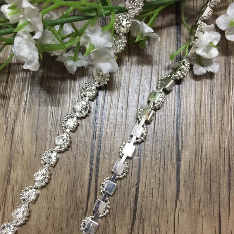 

Бесплатная доставка, 5 ярдов, искусственная отделка, искусственная аппликация, свадебная аппликация, свадебная аппликация, искусственная цепь TONG017