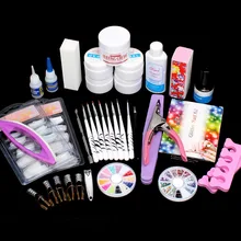24 В 1 Pro УФ-гель для дизайна ногтей накладные ногти верхнее покрытие Клей украшения DIY Инструменты Набор RU