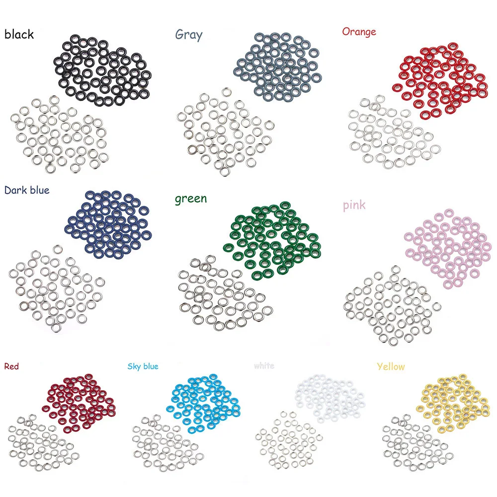 50 комплектов(100 шт.) железная застежка-защелка, заклепки для шитья, кожаные кнопки, для одежды, круглые металлические люверсы, для украшения своими руками