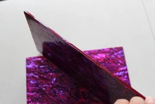 10 unids/lote 1.5mm de espesor de color púrpura concha de abulón paua shell laminado sheets140x240mm cáscara de papel muebles embutido guitarra del embutido